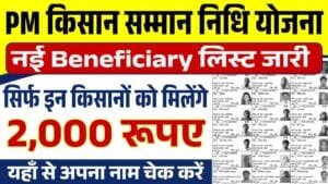 PM Kisan Gramin Beneficiary List 2025 Check Online
