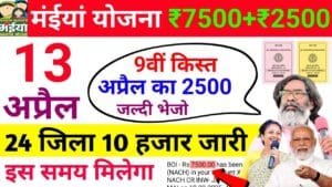Maiya Samman Yojana 9th installment