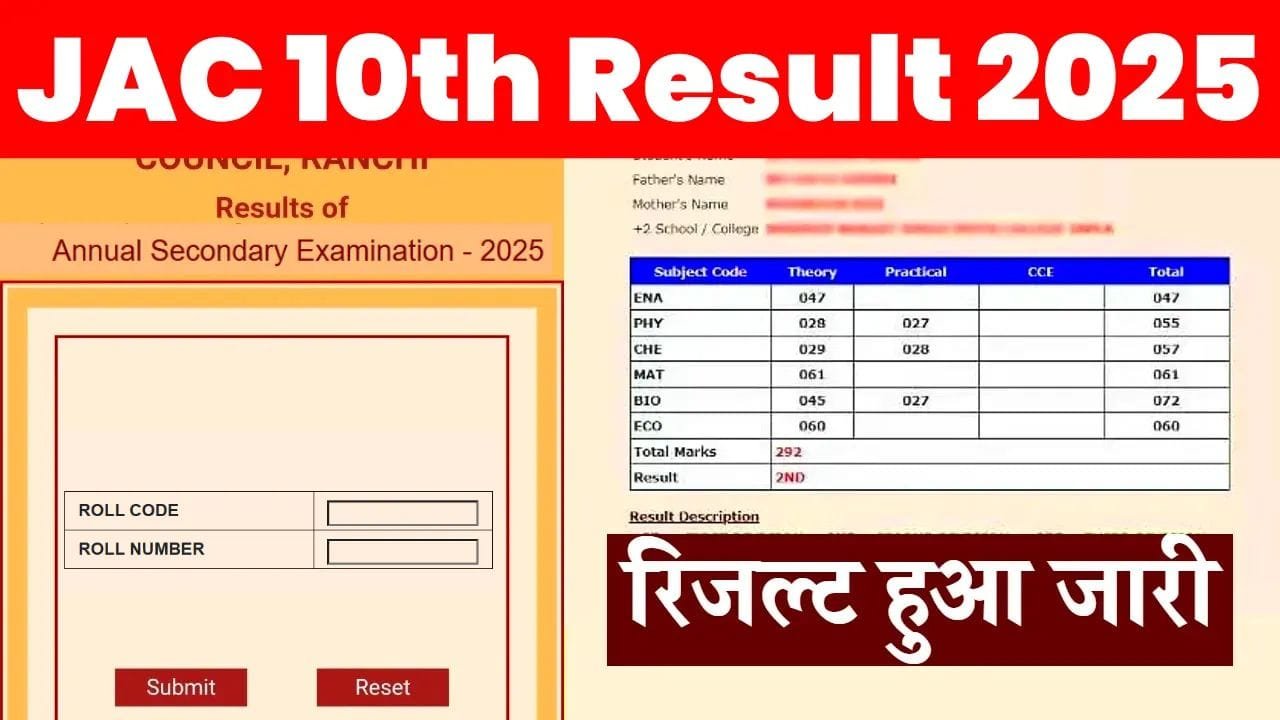 JAC Class 10th Result 2025